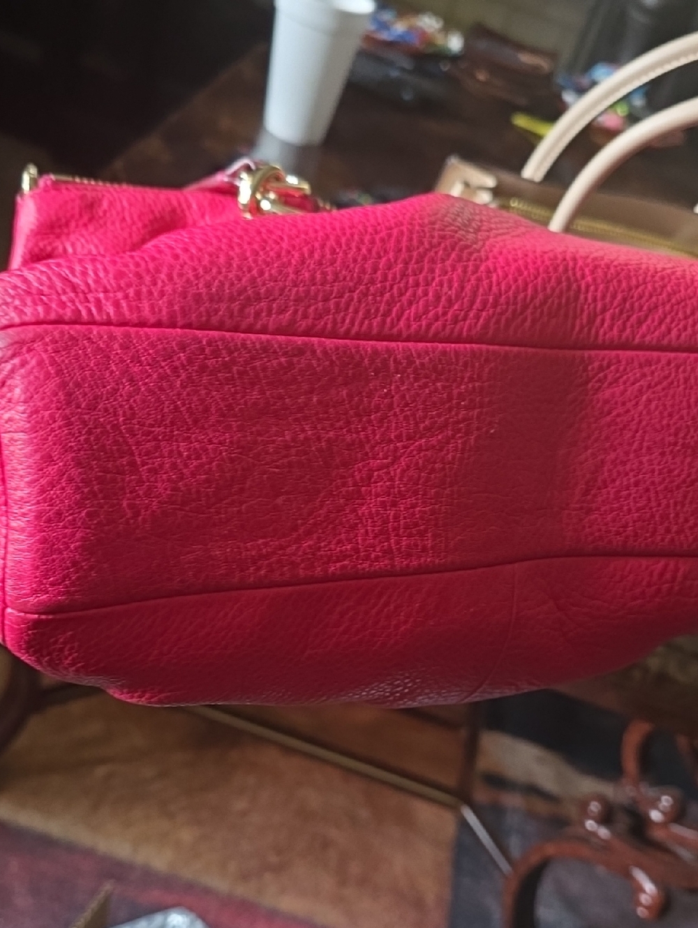 Coach Pink Leather Satchel with Matching Wallet and Strap - Picture 9 of 10